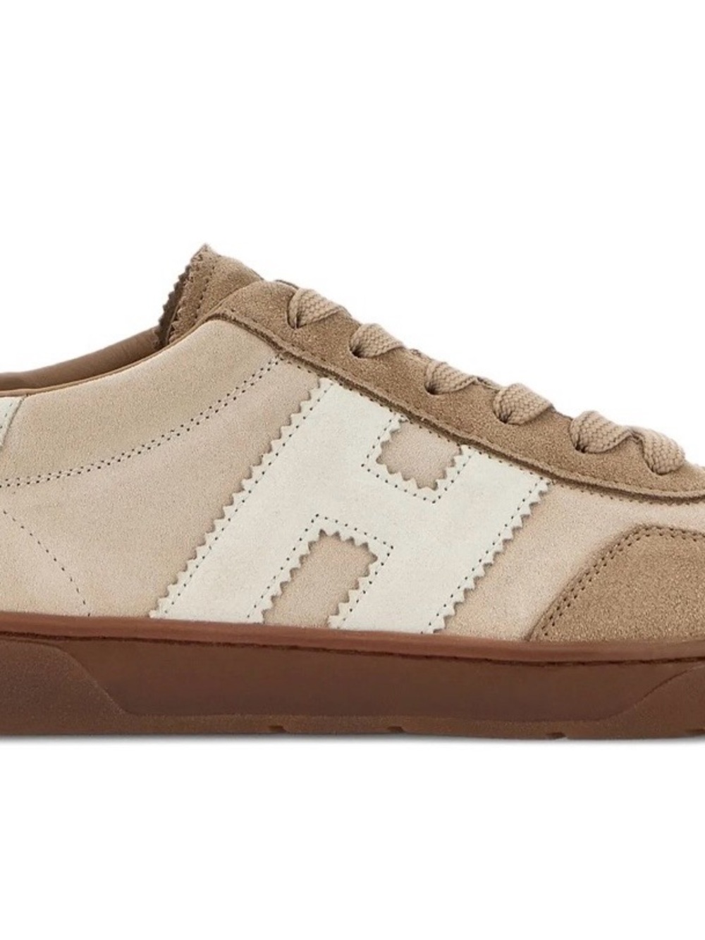 Hogan Cool Sneakers in Beige and Cream Suede